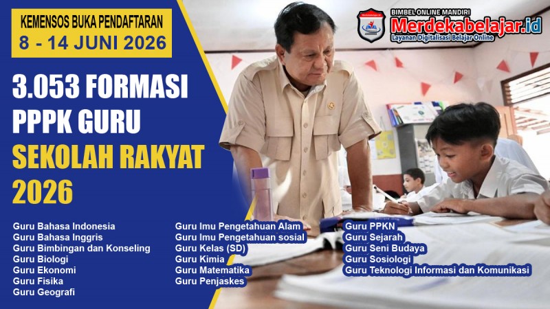 Kemensos Buka Pendaftaran 3.053 Formasi PPPK Fungsional Guru Sekolah Rakyat 2026